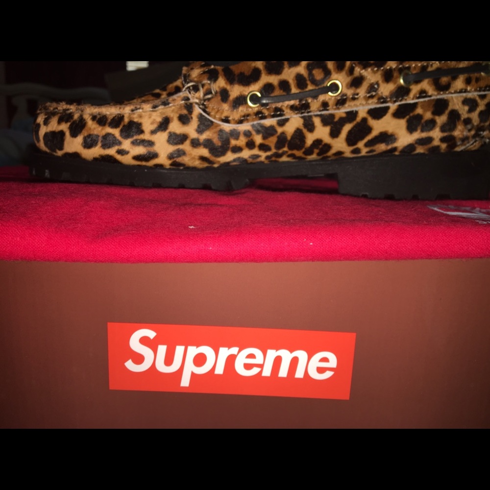 SupremexTimberland 3-eye Classic Lug Shoe Cheetah